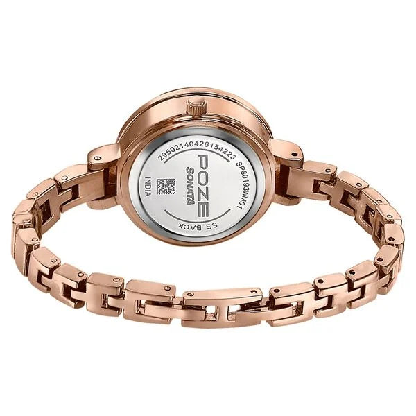 Sonata Poze Quartz Analog Watch For Women SP80193WM01W