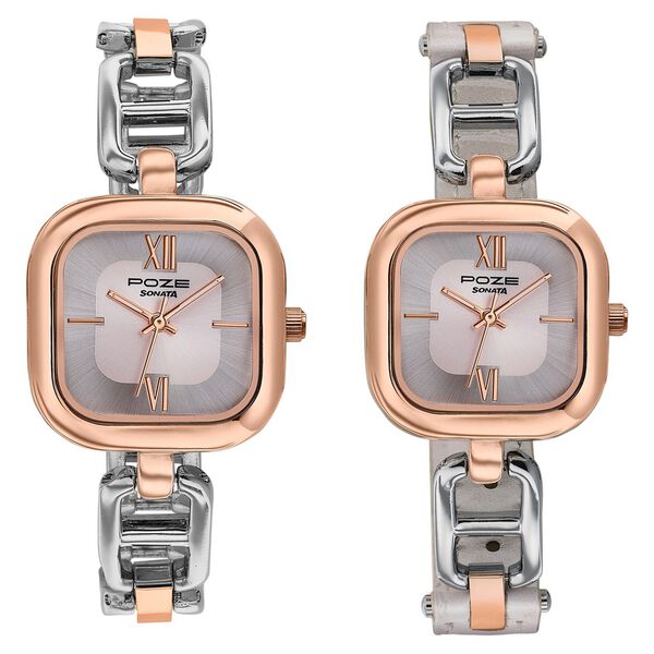Sonata Poze Quartz Analog Watch For Women SP80194KM01W