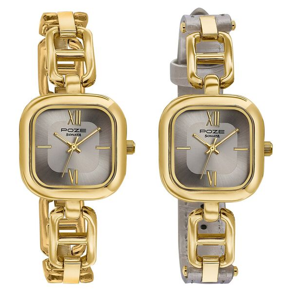Sonata Poze Quartz Analog Watch For Women SP80194YM01W
