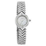 Poze By Sonata Quartz Analog White Mother of Pearl Dial Silver Metal Strap Watch For Women - SP80209SM01W