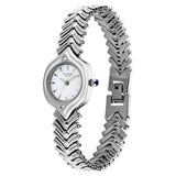Poze By Sonata Quartz Analog White Mother of Pearl Dial Silver Metal Strap Watch For Women - SP80209SM01W