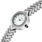 Poze By Sonata Quartz Analog White Mother of Pearl Dial Silver Metal Strap Watch For Women - SP80209SM01W
