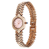 Poze By Sonata Quartz Analog Pink Mother of Pearl Dial Rose Gold Metal Strap Watch For Women sp80209wm01w