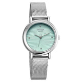 Poze By Sonata Quartz Analog Tiffany Blue Dial Silver Metal Strap Watch For Women SP80211SM01W