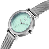 Poze By Sonata Quartz Analog Tiffany Blue Dial Silver Metal Strap Watch For Women SP80211SM01W
