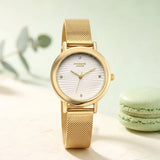 Poze By Sonata Quartz Analog Silver Dial Golden Metal Strap Watch For Women SP80211YM01W