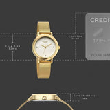 Poze By Sonata Quartz Analog Silver Dial Golden Metal Strap Watch For Women SP80211YM01W