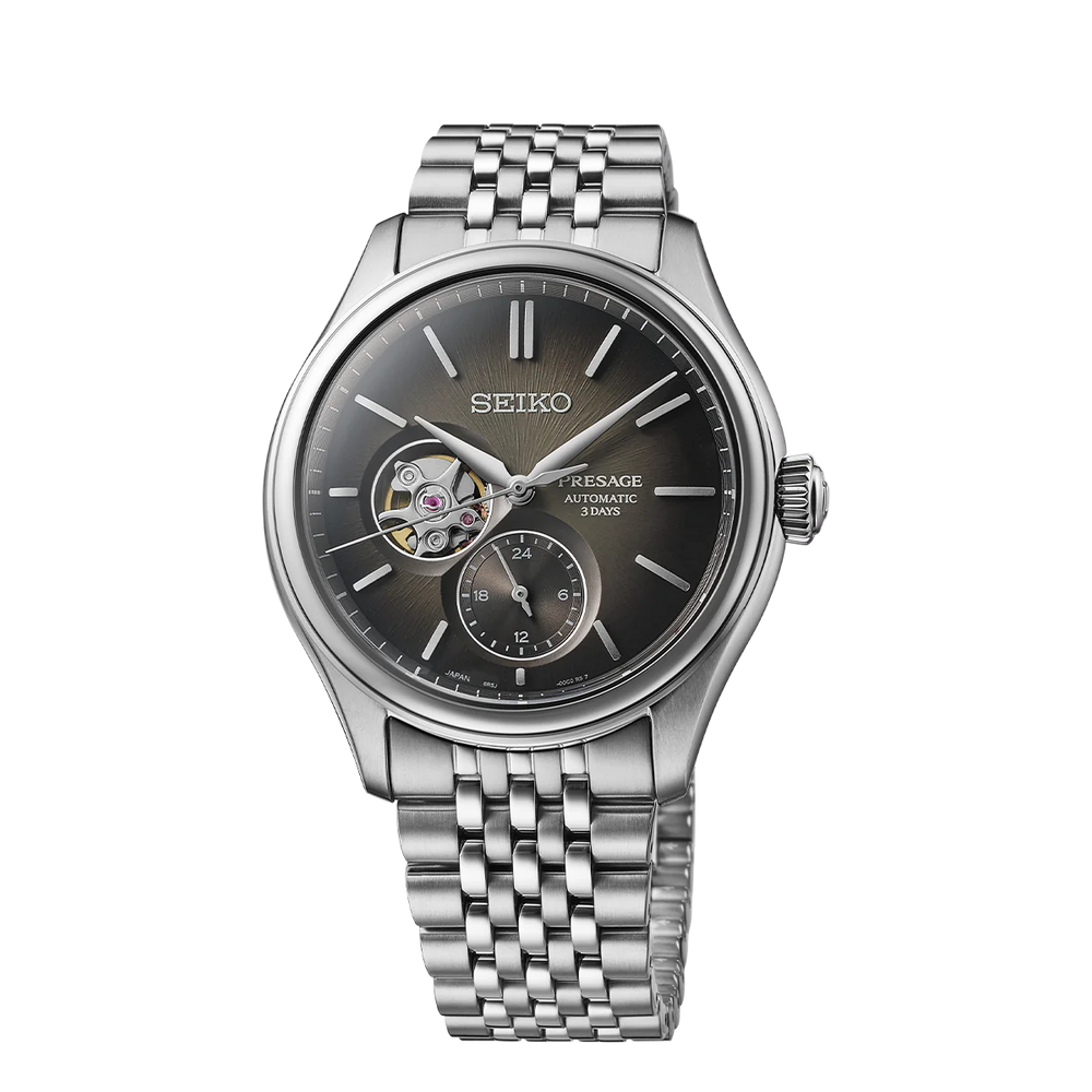SEIKO Presage Classic Series ‘Sumi-iro’ Open heart - SPB471J1 - KRISHNA WATCH COMPANY