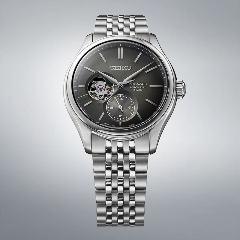 SEIKO Presage Classic Series ‘Sumi-iro’ Open heart - SPB471J1 - KRISHNA WATCH COMPANY