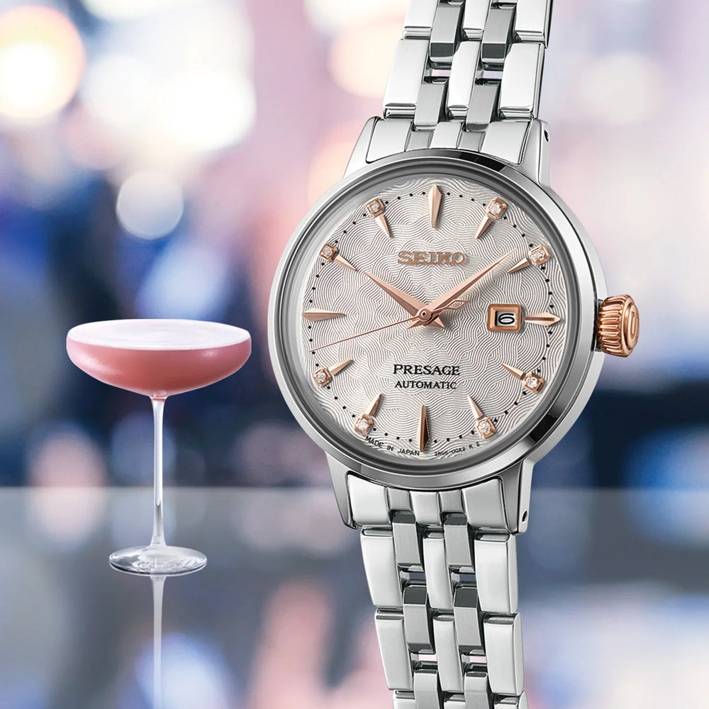Seiko Presage Cocktail Time ‘Clover Club’ Diamond Twist - SRE009J1 - KRISHNA WATCH COMPANY