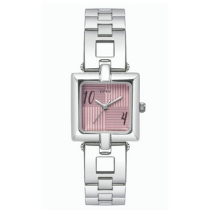 Shaped Case With Geometric Patterned Dial Watch TMTL11205T - KRISHNA WATCH COMPANY