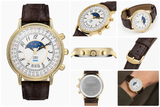 Timex 1990 Moon Phase and Calendar Dial Reissue 37mm Leather Strap Watch - TW2Y99000UJ