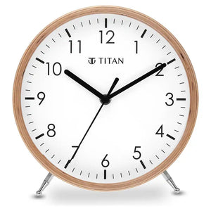 TITAN Wooden Shelf Clock with Silent Sweep T0004WA03 - KRISHNA WATCH COMPANY