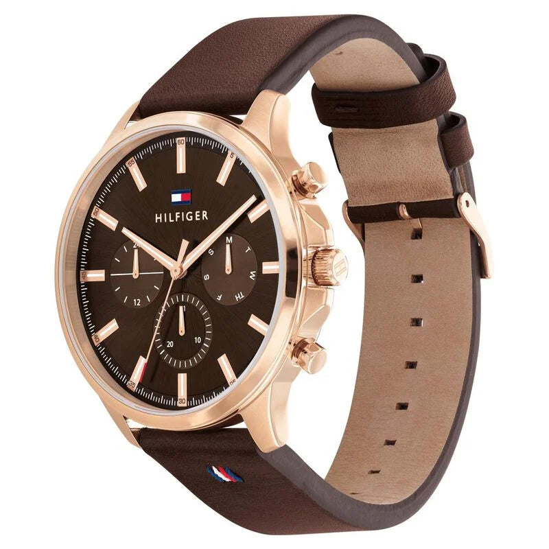 Tommy Hilfiger Brown Dial Quartz Analog Watch for Men NETH1710497 - KRISHNA WATCH COMPANY