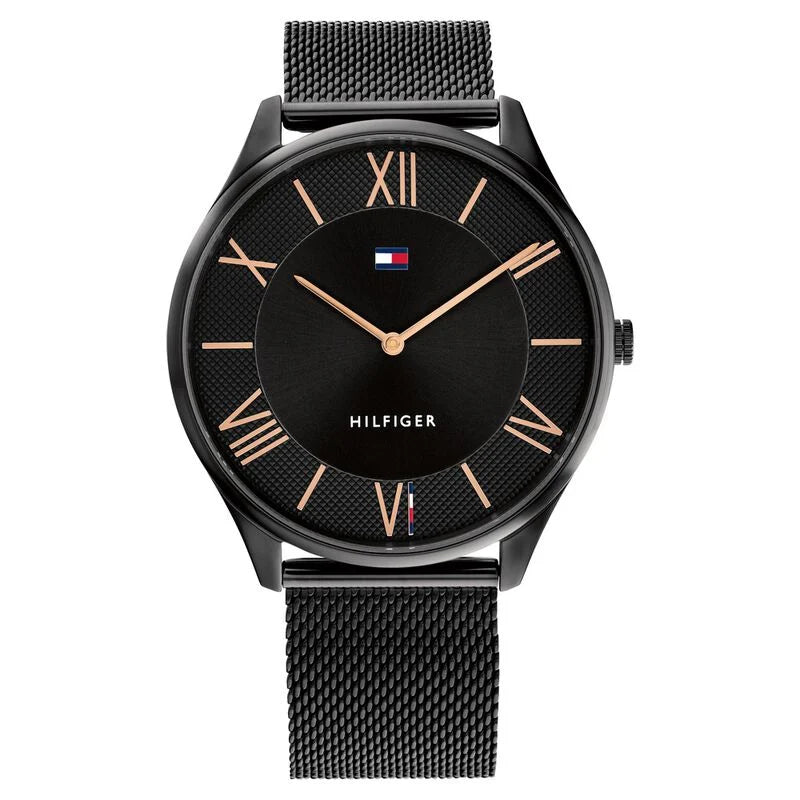 Tommy Hilfiger Black Dial Black Stainless Steel Strap Watch for Men TH1710513 - KRISHNA WATCH COMPANY