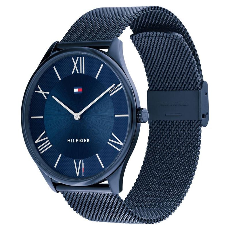 Tommy Hilfiger Blue Dial Blue Stainless Steel Strap Watch for Men TH1710514 - KRISHNA WATCH COMPANY