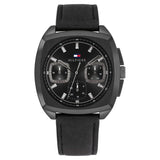 Tommy Hilfiger Quartz Multifunction Black Dial Black Leather Strap Watch for Men TH1710556 - KRISHNA WATCH COMPANY