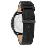 Tommy Hilfiger Quartz Multifunction Black Dial Black Leather Strap Watch for Men TH1710556 - KRISHNA WATCH COMPANY