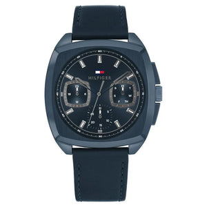 Tommy Hilfiger Quartz Multifunction Blue Dial Blue Leather Strap Watch for Men TH1710558 - KRISHNA WATCH COMPANY