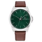 Tommy Hilfiger Quartz Analog Green Leather Strap for Men th1710602 - KRISHNA WATCH COMPANY