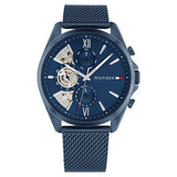 Tommy Hilfiger Multifunction Blue Dial Blue Color Stainless Steel Strap Watch For Men th1710648