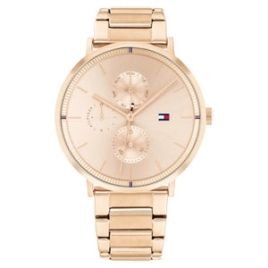 Tommy Hilfiger Quartz Multifunction Rose Gold Dial Stainless Steel Strap Watch for Women NETH1782296 - KRISHNA WATCH COMPANY