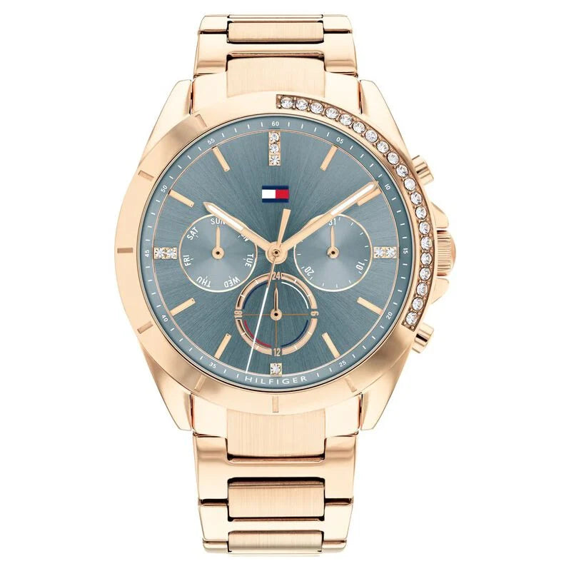 Tommy Hilfiger Quartz Multifunction Blue Dial Stainless Steel Strap Watch for Women NETH1782386 - KRISHNA WATCH COMPANY