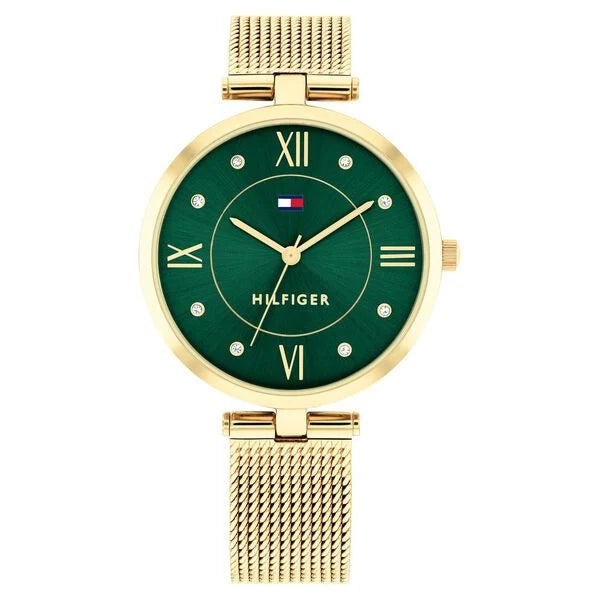 TOMMY HILFIGER Green Dial Watch for Women TH1782711 - KRISHNA WATCH COMPANY