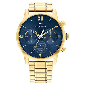 Tommy Hilfiger Quartz Multifunction Blue Dial Stainless Steel Strap Watch for Men NETH1791880W - KRISHNA WATCH COMPANY