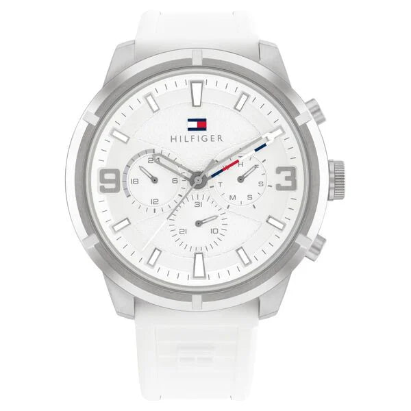 Tommy Hilfiger Silver Dial Quartz Analog with Date Watch for Men - TH1792072 - KRISHNA WATCH COMPANY