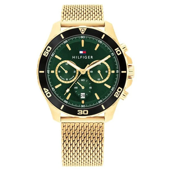 Tommy Hilfiger Quartz Multifunction Green Stainless Steel Strap for Men - TH1792093