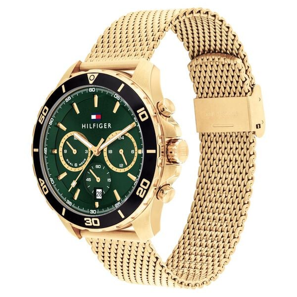 Tommy Hilfiger Quartz Multifunction Green Stainless Steel Strap for Men th1792093