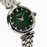 Seiko Ladies Green Mother of Pearl Watch with Diamond Markers - HGH006P1