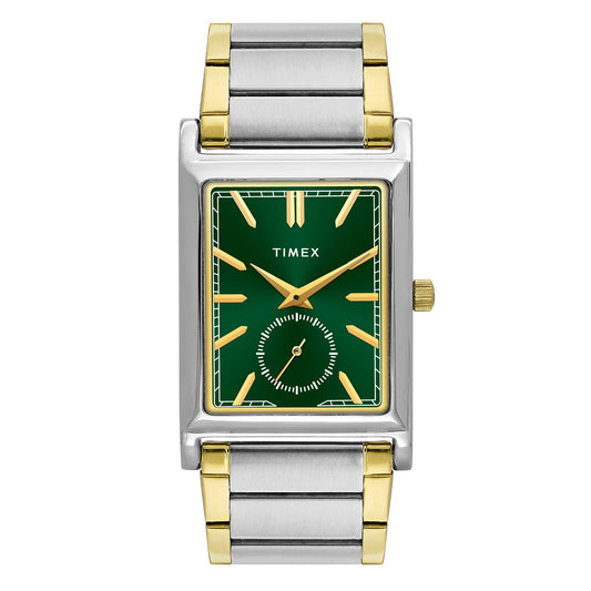 TIMEX Men Green Rectangle Dial Analog Watch - TW000L524