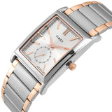 TIMEX Silver Tone Rectangle Dial Analog Men's Watch - TW000L525 - KRISHNA WATCH COMPANY