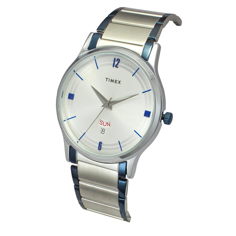 TIMEX Men Silver Round Dial Analog Watch - TW000R467