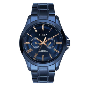 Timex Men Blue Round Dial Analog Watch - TW000X137 - KRISHNA WATCH COMPANY