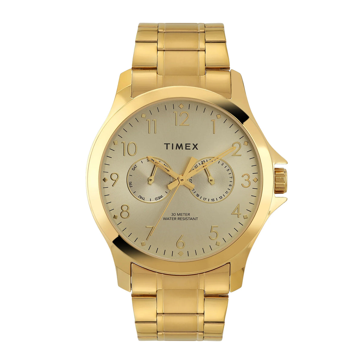 Timex Men Champagne Round Dial Analog Watch - TW000X143