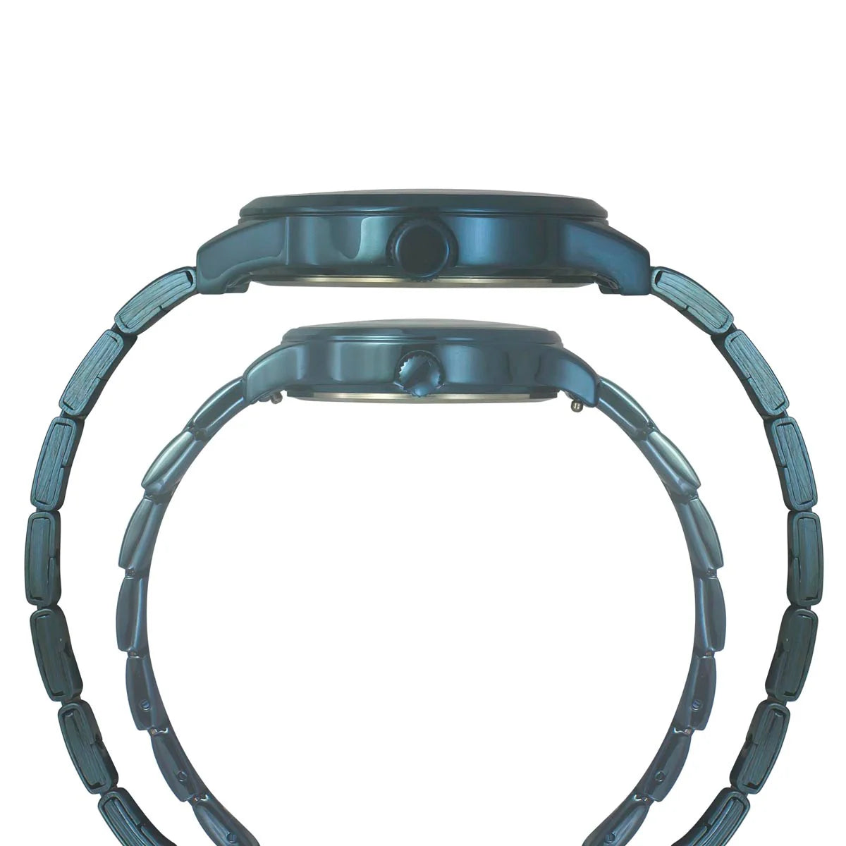 Timex Unisex Blue Round Dial Analog Pair Watches - TW00PR313