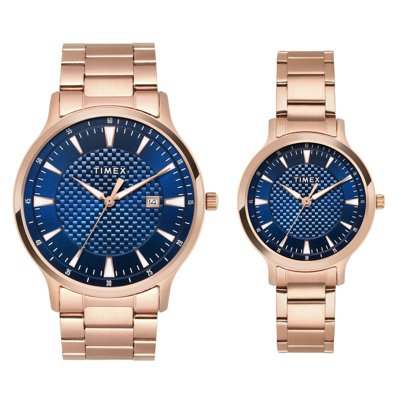 TIMEX Pairs Blue Round Dial Analog Watch - TW00PR322