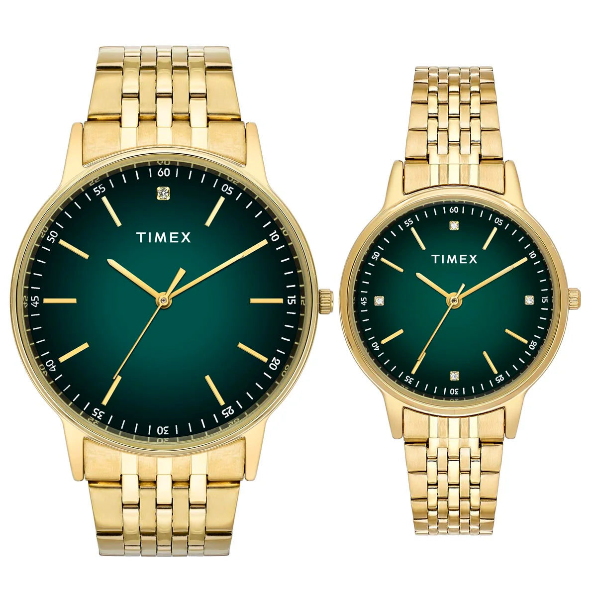 TIMEX Pairs Green Round Dial Analog Watch - TW00PR327