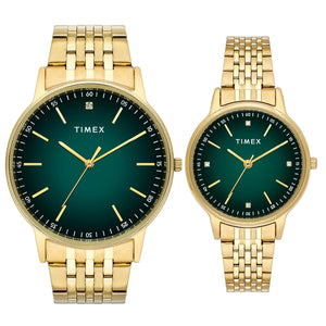 TIMEX Pairs Green Round Dial Analog Watch - TW00PR327 - KRISHNA WATCH COMPANY