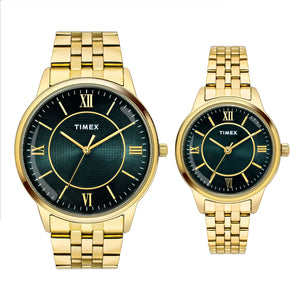TIMEX Pairs Green Round Dial Analog Watch - TW00PR331 - KRISHNA WATCH COMPANY
