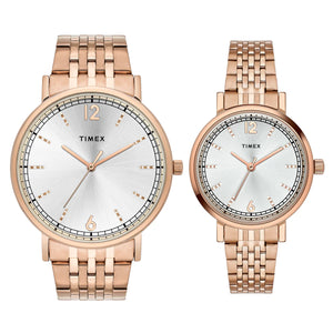 TIMEX Pairs Silver Round Dial Analog Watch - TW00PR338 - KRISHNA WATCH COMPANY