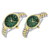 TIMEX Trendline Green Round Dial Analog Pair's Watch - TW00PR347