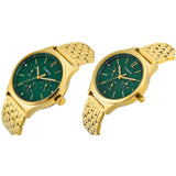 TIMEX Trendline Green Round Dial Analog Pair's Watch - TW00PR348