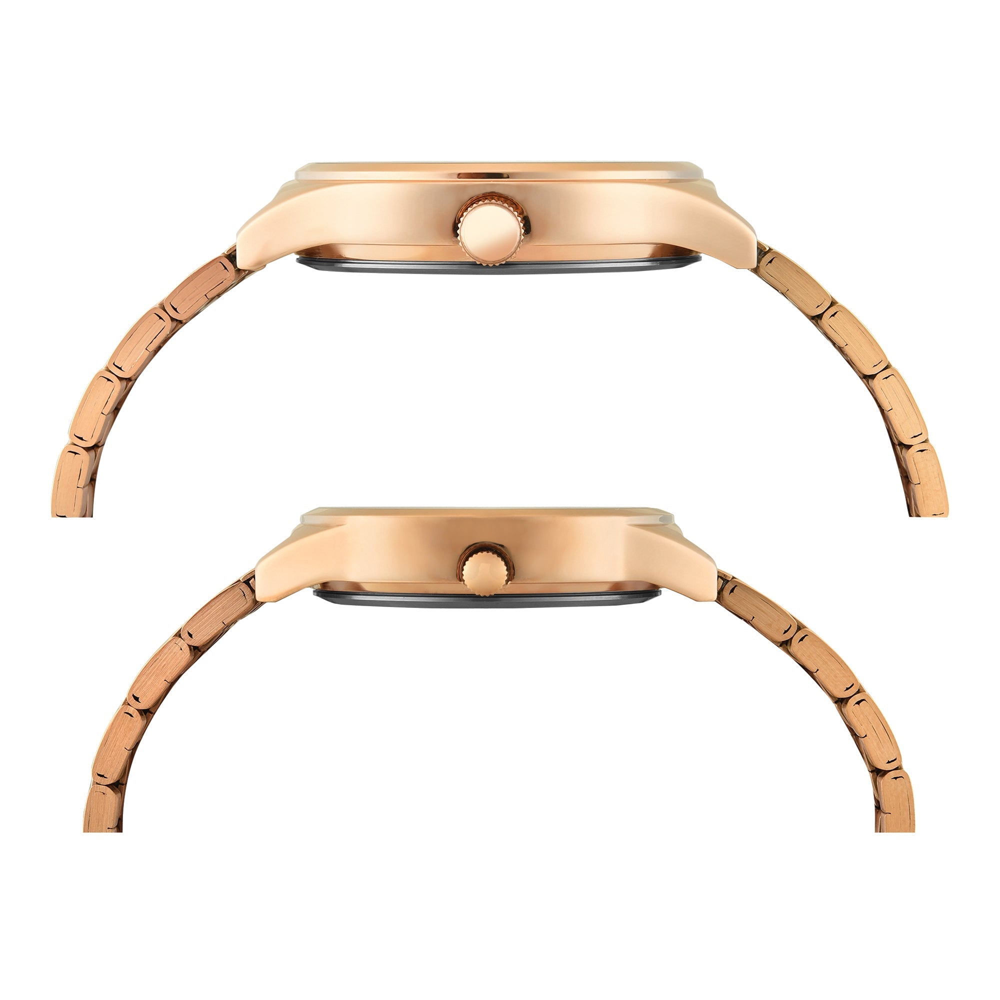 TIMEX Trendline Brown Round Dial Analog Pair's Watch - TW00PR349