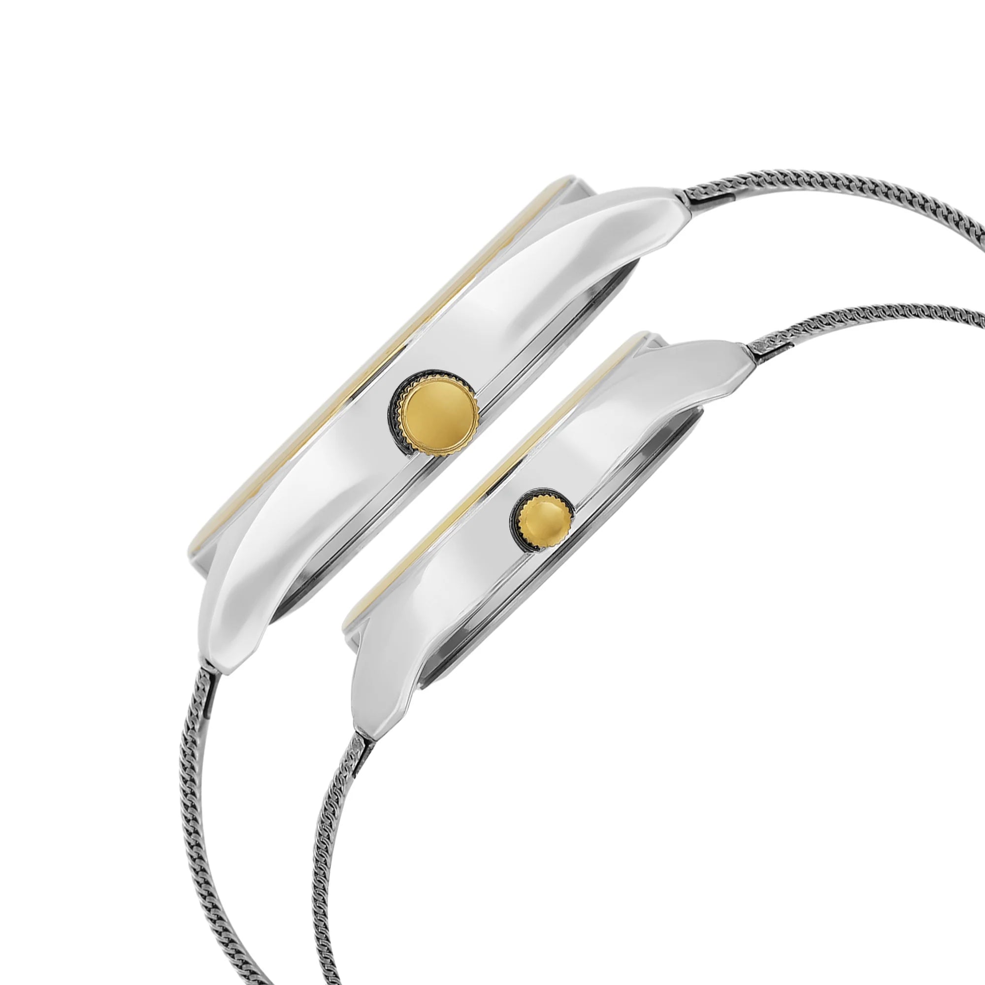 TIMEX Trendline Silver Round Dial Analog Pair's Watch - TW00PR352