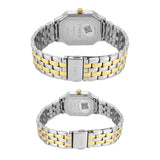Timex Octagonal 34mm Silver Dial Analog Pair Watch - TW00PR354