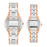 Timex Round 41mm Silver Dial Analog Pair Watch - TW00PR359